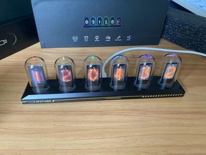 Reloj de Escritorio para Computadora con Tubos Nixie de Aleación de Aluminio RGB Estilo Cyberpunk, Reloj Decorativo IPS <span class=keywords><strong>Steins</strong></span>;<span class=keywords><strong>Gate</strong></span> - Product Image 2