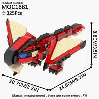Kits de briques MOC pour la créativité artistique, briques de construction Rathalos DIY, jouets de construction pour enfants MOC1681