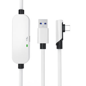 USB3.2 Type C Right Angle 3A Fast Charging VR Link Data <strong>Cable</strong> with Braided Shielding <strong>for</strong> <strong>Computer</strong> and Cameras - Product Image 2