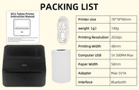 Printer Thermal Saku Portabel 58MM USB Bluetooth Laris untuk Label Stiker Struk Foto Catatan