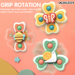 3 jouets de bain pour bébé, abeille, papillon, escargot, insecte, <span class=keywords><strong>jouet</strong></span> à faire tourner, <span class=keywords><strong>jouet</strong></span> à <span class=keywords><strong>ventouse</strong></span> - Product Image 3