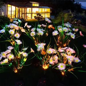 정원 조명 야외 동백 꽃 태양 전원 스테이크 장식 방수 빛 전망대 마당 거리 Led 램프
