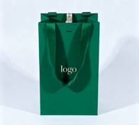 Ensemble de boîtes cadeaux et sacs en papier vert pailleté, gaufrées et laminées mat, à faible MOQ, avec logo personnalisé pour bijoux, montres, lunettes et cadeaux