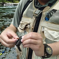 Patch magnétique multi-usages pour mouches de pêche à la mouche, mini rangement magnétique en mousse avec porte-badge rétractable et porte-clés