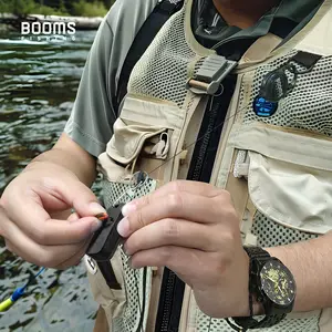 Chaveiro magnético multiuso para pesca com mosca, armazenamento de espuma magnética com crachá retrátil, com remendo de mosca, micro multiuso