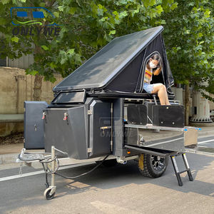ONLYWE Mini caravane tout-terrain, petite caravane à remorquer, caravane, mini caravane d'aventure tout-terrain avec tente à vendre - Product Image 2