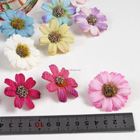 Têtes de fleurs de tournesol en soie faites à la main, fausses têtes de marguerites pour l'artisanat, accessoires de couronnes et décorations pour la maison