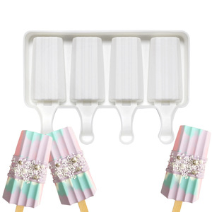 Nouveau 4 Cavity Love Cat Claw Dinosaur Bear Popsicle Mold Multiple Styles Silicone Ice Cream Mold DIY Candy Pudding Mold - Product Image 6