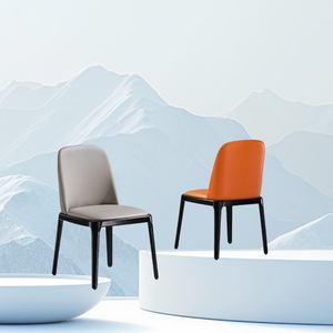 Silla de comedor moderna de cuero de roble, ligera, duradera y fácil de limpiar, muebles para el hogar estables para hoteles - Product Image 6