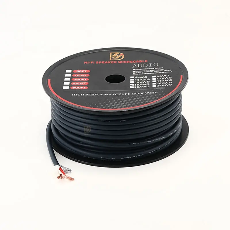 12 14 16 18 AWG 2 Core Audio Cable OFC HIFI Loud Speaker Wire Cable For Home Theater System