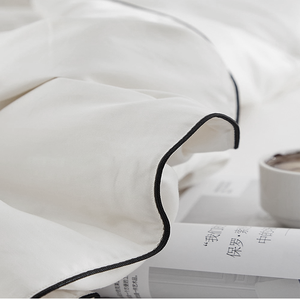 Couette d'été en <span class=keywords><strong>duvet</strong></span> Insert Plume et <span class=keywords><strong>duvet</strong></span> Blanc Couette de lit 100% coton avec 8 onglets d'angle Couette en <span class=keywords><strong>duvet</strong></span> de niveau hôtel - Product Image 3