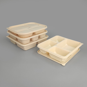 Boîtes à emporter compostables très résistantes, fabriquées à partir d'amidon de maïs naturel, parfaites pour les restaurants - Product Image 6
