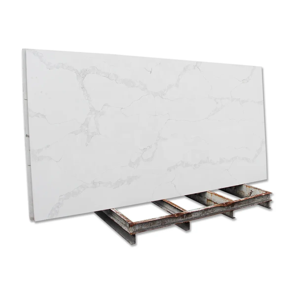 Popular White Quartz Reconstituted Stone For Kitchen Countertop