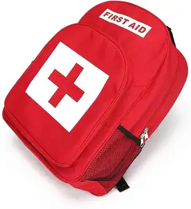 Sac à dos de premiers soins trousse de survie vide sac rouge sac d'urgence tremblements de terre catastrophes sac à dos trousse de premiers soins pour traumatismes sac