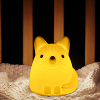Lampe tactile Table de chevet Jouet Mini USB Chargement Enfants Veilleuse Lampes Rechargeable Mignon Squishy Silicone Lumières Veilleuse Renard