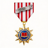 Médaille commémorative personnalisée, plusieurs options de placage, design en relief 3D, pour cérémonie de remise des diplômes