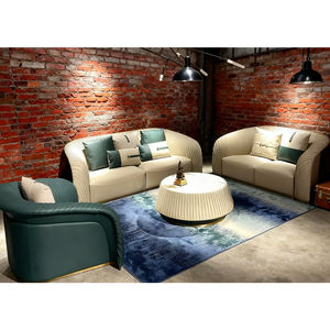 Elegante colección de sofás beige y tapizados, asientos contemporáneos para sala de estar con elegante juego de asientos seccionales - Product Image 2