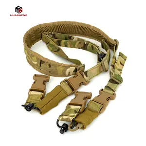 Camuflagem de 2 pontos para arma, estilingue tático com dois ganchos de substituição diferentes