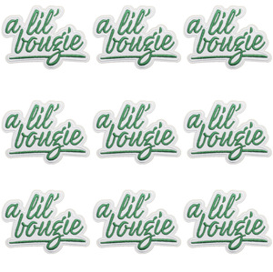 Ricamo all'ingrosso un Lil Bougie ferro su toppa frase Slang ferro su toppa ricamata toppa <span class=keywords><strong>Boujie</strong></span> cucire su Applique per indumento - Product Image 5