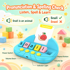 เครื่องแฟลชการ์ด<span class=keywords><strong>คำ</strong></span>ศัพท์ภาษาอังกฤษแบบพูดได้ พร้อมปุ่มซ้ำเสียงพูดแบบอเมริกัน น้ำหนัก 180 กรัม ของเ<span class=keywords><strong>ล</strong></span>่นเสริมพัฒนาการเรียนรู้<span class=keywords><strong>คำ</strong></span>ศัพท์สำหรับเด็กเ<span class=keywords><strong>ล</strong></span>็ก - Product Image 1