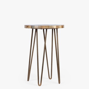 Table d'appoint ronde en bois de qualité supérieure pour la maison, le bureau, la chambre, le coin du canapé, avec un design stable et durable, disponible à la vente - Product Image 4
