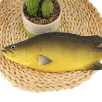 Décoration de poisson artificiel de 29 cm, jouet de poisson jaune artificiel, réaliste, nourriture réaliste pour la maison, la cuisine, le magasin, l'hôtel, le restaurant