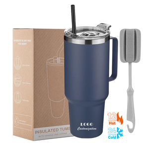 Biểu Tượng Tùy Chỉnh Cốc Cà Phê Với Xử Lý Rơm Thép Không Gỉ Mới Lạ Cốc Nóng Lạnh Cà Phê Tự Động Cốc Từ Thăng Hoa - Product Image 2