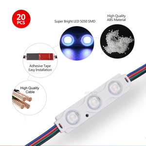 High Quality 3 Light 5050 <b>RGB</b> <b>Controlled</b> Outdoor LED Advertising Module SMD Waterproof IP67 0.72W Flex LED Modules 12V For Sign - Product Image 4