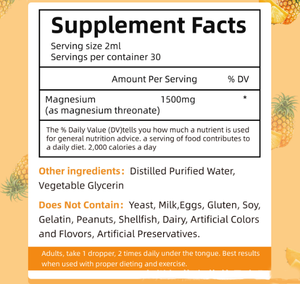 Gouttes orales de <span class=keywords><strong>thréonate</strong></span> de magnésium très vendues, compléments nutritionnels 60 ml pour adultes, améliore la mémoire et le sommeil - Product Image 6