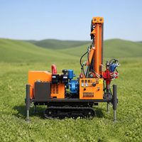 Machine de forage de puits d'eau sur chenilles, hydraulique diesel, portable, 200 m, pour forage de puits