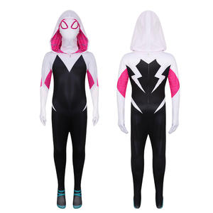 Venta caliente nuevo Cosplay disfraz de héroe para niños para Halloween Cosplay <span class=keywords><strong>Gwen</strong></span> mujer <span class=keywords><strong>Spider</strong></span>-Man mono TV película disfraz - Product Image 6