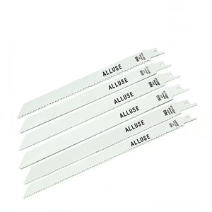 Lames <span class=keywords><strong>de</strong></span> <span class=keywords><strong>scie</strong></span> sabre bimétalliques <span class=keywords><strong>de</strong></span> qualité DIY S1122VF pour la coupe du bois et des métaux mous, 204 mm, 10-15 TPI, <span class=keywords><strong>support</strong></span> personnalisé OEM - Product Image 1