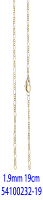 Cadena de Eslabones Estilo Figaro de 1.9mm FJ Fallon, Joyería de Moda, Chapada en Oro de 14K sobre una Base de Latón