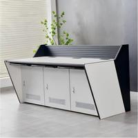 Console de salle de contrôle personnalisable en forme d'arc, bureau de travail combiné, table de commande, console de surveillance pour centre de commandement