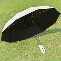Parapluie à boucle à trois anneaux pliants de 23 pouces Design personnalisable pour une utilisation en gros