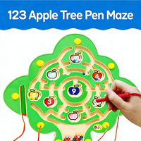 Nouveau jouet éducatif Montessori pour enfants, labyrinthe magnétique de tri et de comptage des nombres et des couleurs, aide pédagogique avec lettres