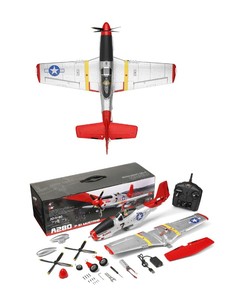 Avión <span class=keywords><strong>RC</strong></span> HOSHI WLtoys A280 con Motor sin Escobillas, Simulador de Caza <span class=keywords><strong>P51</strong></span>, Modo 2.4G 3D6G con Reflector LED, Juguetes de Avión <span class=keywords><strong>RC</strong></span> - Product Image 1