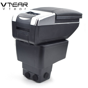 Vtear-Reposabrazos de cuero para <span class=keywords><strong>Mazda</strong></span> <span class=keywords><strong>CX3</strong></span> CX-3 CX 3, caja de almacenamiento central de cuero con rosca roja, <span class=keywords><strong>accesorios</strong></span> de reposabrazos interior ABS para coche - Product Image 4