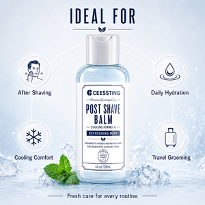 Baume Après-Rasage Hydratant Longue Durée, Formule Rafraîchissante et Apaisante pour Soulager l'Inconfort Après le Rasage, Marque Blanche - Product Image 3