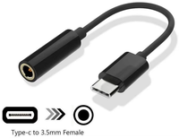 Typ-C zu 3,5mm Kopfhörer-Audioadapter-Kabel PVC Aux-Audio-Dongle-Kabel für iPhone Huawei