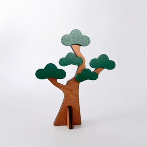 Wooden Tree Ornament Caramel Color Irregular Shape Home Office Decorative Craft Desktop <b>Decoration</b> Plant Pattern Single Piece - Product Image 1