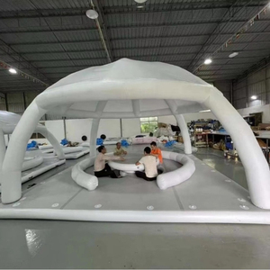 Spatium Custom Floating Lounge Leisure Inflatable Yacht Island Water Platform Water bar Counter with Tent - Product Image 2