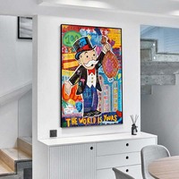 Peinture murale d'art graffiti moderne, impressions numériques sur toile, Alec Art, peinture murale