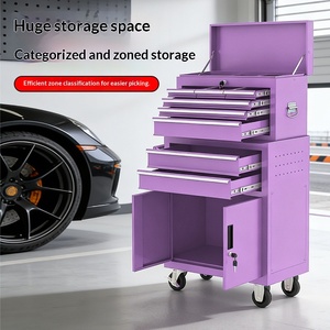 Gabinete de Herramientas Móvil de Hierro con Recubrimiento en Polvo de 8 Cajones con Carro de Reparación Automotriz Multifunción HS-142 - Product Image 4