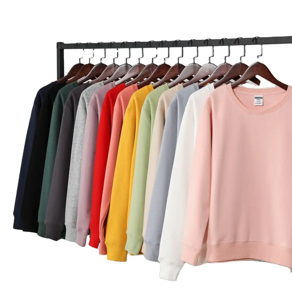 Heren Ronde Hals Sweatshirt Verdikt Plus Size Losse Pasvorm Aanpasbaar Logo Herfst Seizoen Ronde Hals Oem Service Supply Type