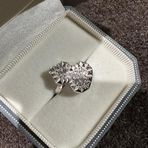 Bague en argent pur S925, motif fleur de voiture et gourde, nouveau style chinois, incrustation de niche, design léger et luxueux, surface taillée simple, bague Fulu, bijoux - Product Image 1