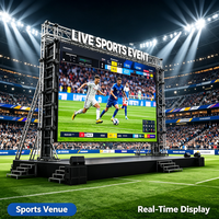 Pantallas LED de Alquiler P3.91 de Tamaño Personalizado, Sistema de Video Wall, Paneles LED para Fondo de Campos Deportivos