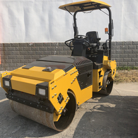 Petit rouleau de route de vibration de moteur diesel 3t 3000kg compacteur de Vivrator pour l'asphalte
