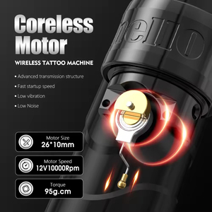 เครื่องสักไร้สาย Ambition 2400mAh มอเตอร์ไร้แกนทรงพลัง ระบบขับเคลื่อนโดยตรง สำหรับศิลปินสักลาย - Product Image 2