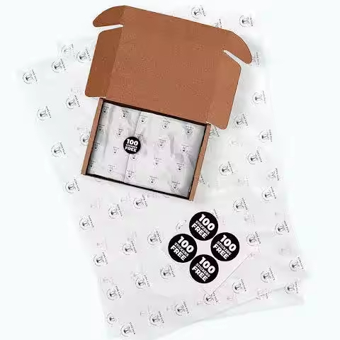 Custom Logo Printed Eco-Friendly White Specialty Paper for Product Packaging Wrapping Tissue Paper